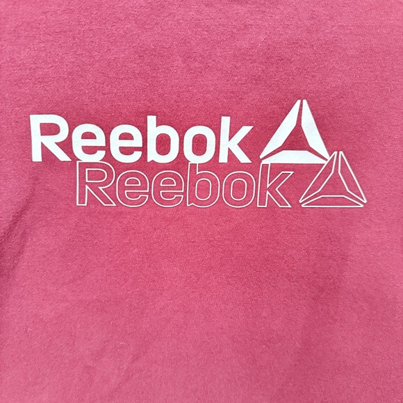 Reebok Sweatshirt Men XS Size Burgundy Crew Neck Pullover Streetwear Preppy - Picture 2 of 8